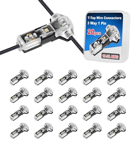 Betluse T Type 3 Way 1 Pin Low Voltage Connector,Low