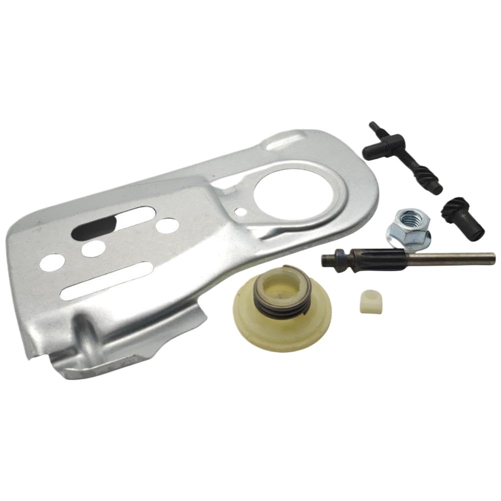 Placa de barra guía de cadena Compatible con 445 450 445E 450E bomba de aceite tornillo sin fin ajustador tuerca tensora Kit motosierra 544094001