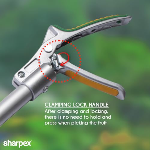 Image of Sharpex 6 Feet Long Reach Pruner Aluminum Telescopic Cut and Hold Pruner Heavy Duty For Tree Branch Cutter & Trimming, Cutting Leaves, Fruit Picker
