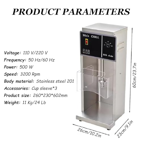 Eiscreme-Mixer, 500 W, Joghurt-Eiscreme-Mixer, Milchshake-Joghurt-Mixer, 6 Geschwindigkeiten, Konzentrisch, Koaxial, 3200 U/Min,220V – Bild 8