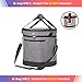 HOMEST 2 Compartments Carry Bag for 6 Quart Instant Pot, Pressure Cooker Travel Tote Have Accessory Pockets for Spoon, Measuring Cup, Steam Rack, Insulated Carrier with Easy to Clean Lining, Gray