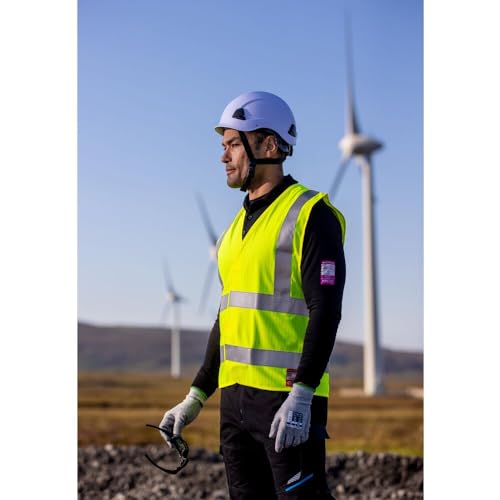 Image of Portwest PS53 Height Endurance PPE Work Hard Hat in Protective Hivis Colors ANSI | Orange, One Size, ANSI /ISEA Z89.1, Adjustable Chin Strap, Head Protection, 6 Point Textile Harness, Electrical