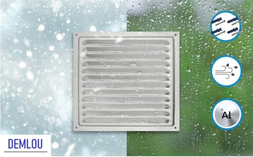DEMLOU Grille de Ventilation Aluminium 20 x 20 cm avec Filet. – vue 2