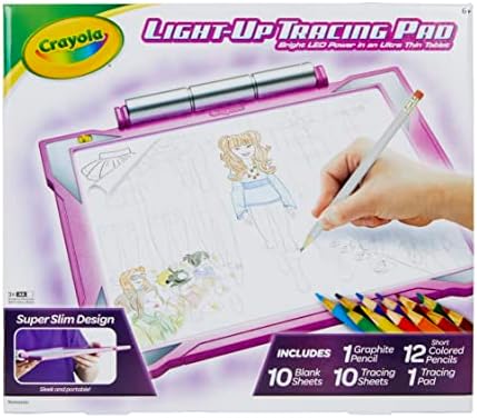 Crayola - Light Up Tracing Pad, LED Light Up Board, Creative Draw and Color Activity, Gift Idea, Recommended Age: From 6 Years Old