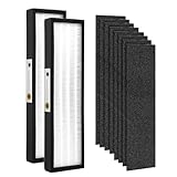 JUNHUI Air Purifier Filters Compatible with GermGuardian Air Purifier AC4825, AC4825E, AC4300BPTCA, AC4850PT, AC4900CA, CDAP450, Replacement FLT4825 Filter B, 2 HEPA + 8 Carbon Filters