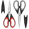 iBayam Kitchen Scissors All Purpose Heavy Duty, Kitchen Utensils Set, Stainless Steel Cooking Utensils Gadgets, Meat Poultry Food Shears Dishwasher Safe Utility Tools Home Gift, with Protective Sheath