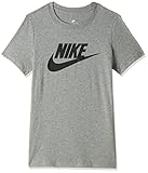 Producto con ajuste regular NIKE W NSW tee ESSNTL Icon Futura Camiseta de Manga Corta, Mujer, Gris (dk Grey Heather/Black), L