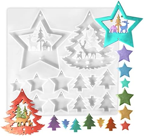 PHOGARY Silikonformen Weihnachten - 9-teilig Für Harz & Epoxid