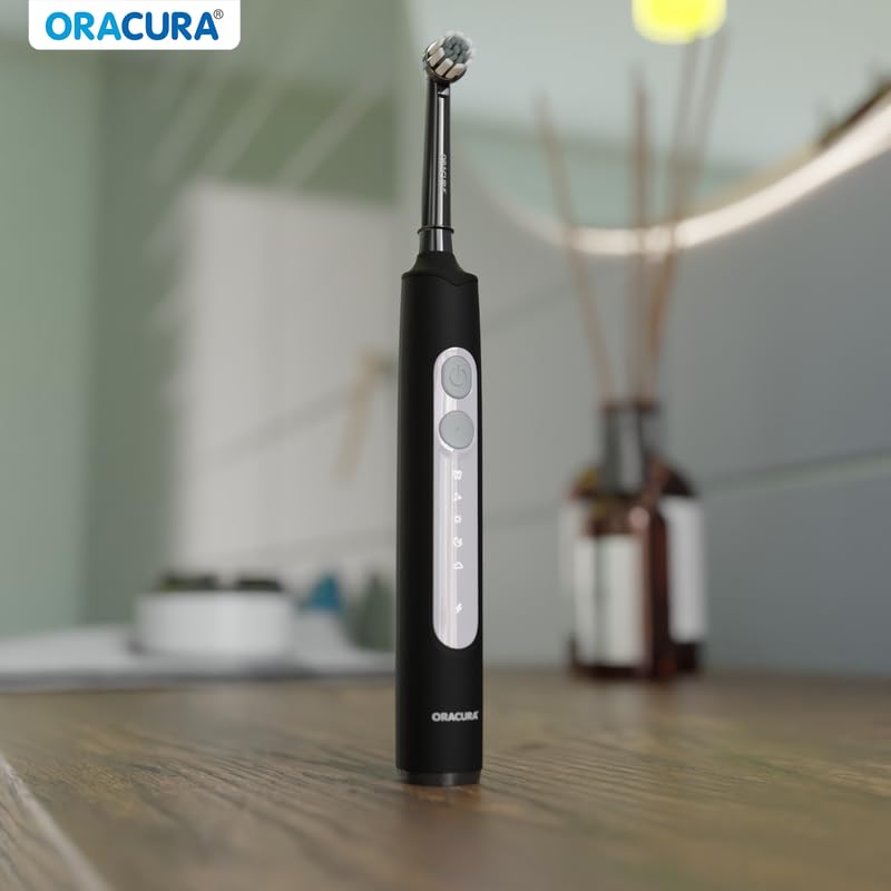 ORACURA OB200 Rechargeable Electric Toothbrush for Men & Women Black - Image 2