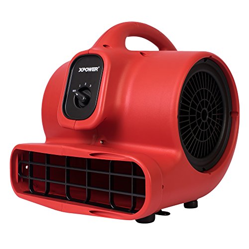Image of XPOWER P-430 Pro 1 /3 HP 2000 CFM Centrifugal Air Mover, Carpet Dryer, Floor Fan, Blower, for Water Damage Restoration, Janitorial, Plumbing, Home Use