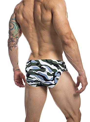 Mens Swim Brief Athletic Training Swimsuit Pouch Pad Bulge Bathing Bikini3