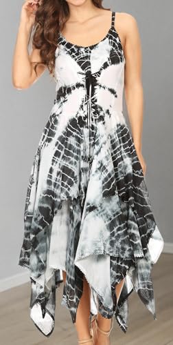 Image of Sakkas Annabella Corset Bodice Handkerchief Hem Dress