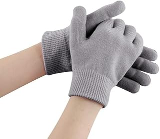 جوانتي جل سبا لترطيب وعلاج الأيدي الجافة والخشنة، جوانتي سيليكون قابل لإعادة الاستخدام للبشرة الجافة والمتشققة (رمادي)