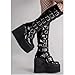 Women's Boots Plus Size Platform Thick Heel Women Punk Gothic Black Buckle Shoes Woman Fashion Women's Outdoor(7.5US)