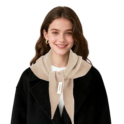SGQTZDZQ Wool Triangle Scarf, Cashmere Black Neck Scarf for 