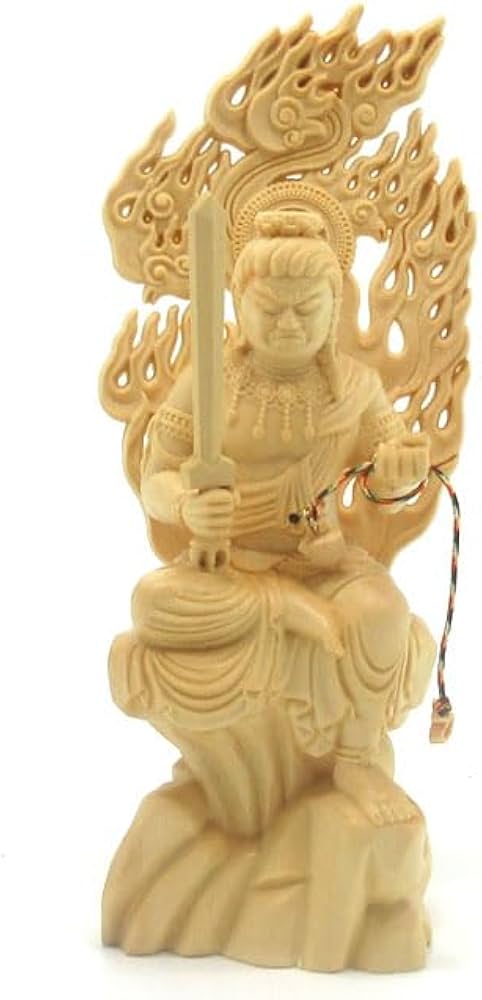 不動明王の木製箱と仏像 不動明王の木製箱と仏像 不動明王の木製箱と仏像