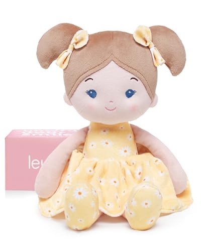LeyaDoll Soft Baby Doll Toys (12) My First Baby Rag Doll for 1 Year-Old Girl Birthday Gift Christmas Plush Toys Gift for Toddler Kids Infants -Daisy Girl