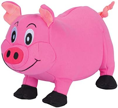 Tender-Tuffs Big Shots – Tough Plush Dog Toys for Large Breeds – Plump Pink Pig
