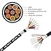 10 Core Shielded Cable 26AWG – High Flex Tinned Copper Control Wire, AL Aluminum Foil & Braided Mesh, 300V 80°C UL Certified for Automation, Audio, Industrial Signal Transmission(50FT,10C)
