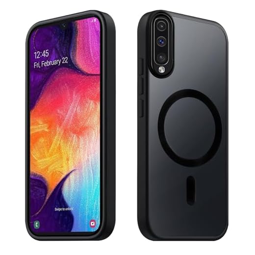 Tawarror Coque Magnétique pour Samsung Galaxy A50, Translucide Mat Étui pour Samsung A50/ A50S/ A30S Housse Arrière Rigide PC Anti Rayures TPU Anti-Chutes Digitales Protection Case, Noir