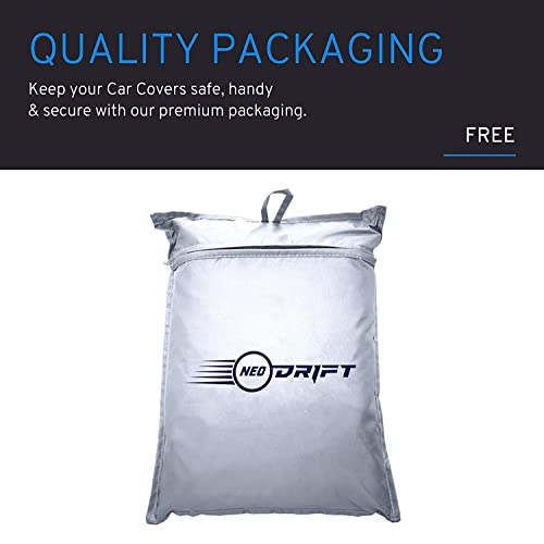 Image of NEODRIFT 'SilverTech' Silver Car Cover for Tata Bolt (All-Weather Protection,Water Resistant, Tailored Fit, Super Soft & Breathable Fabric)