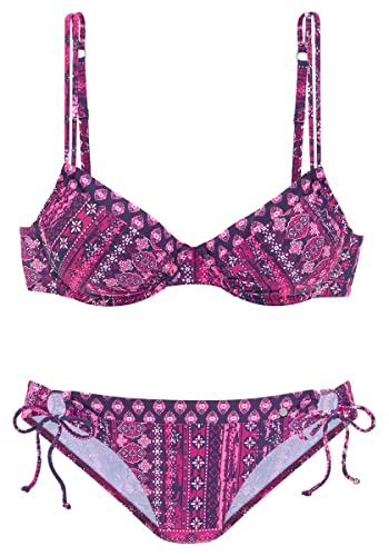 s.Oliver Damen Stc-255 Bikini-Set, Ethnodruck Magenta, 44 / C EU