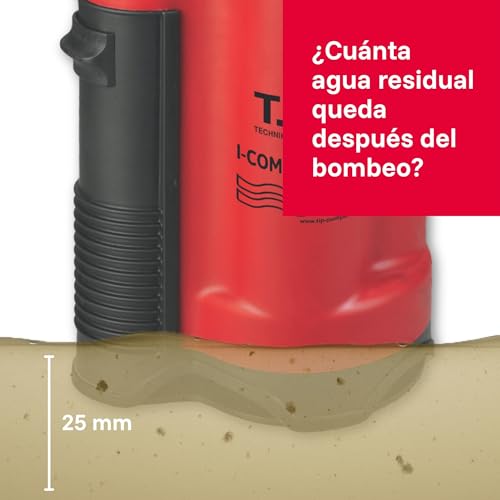 Miniatura 6 de Bomba Sumergible De Drenaje De Aguas Residuales T.I.P. 30191 I-Compac 13000, Caudal De Hasta 13 L H, 18 X 13 X 30 Cm