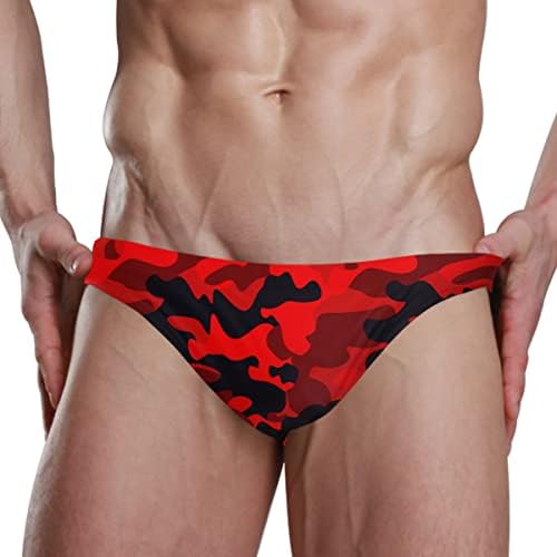 Men Bikini Camouflage Red Swimsuit Swimwear Swim Briefs XL 20403022