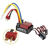 9IMOD WP 1060 2-3s 60A Brushed ESC [T Plug] Waterproof Brushed Electronic Speed Controller with Switch Mode BEC, RC ESC for 1/10 Scale RC Crawler Car Trucks