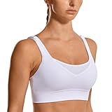 CRZ YOGA High Impact Convertible Racerback Sports Bra for Woman Padded Wirefree Workout Bra Tops...