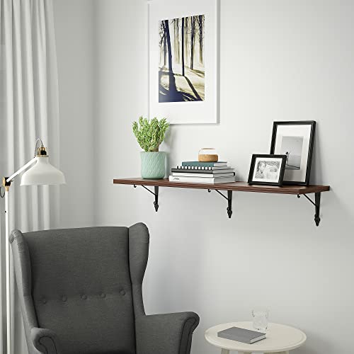 Étagère murale ProTuning design scandinave effet noyer anthracite 120 cm - 3