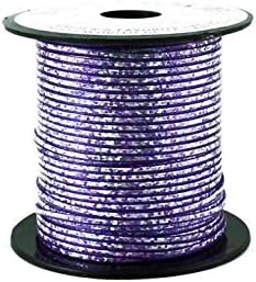Purple Holographic Plastic Craft Lace Lanyard Gimp String Bulk 50 Yard Roll