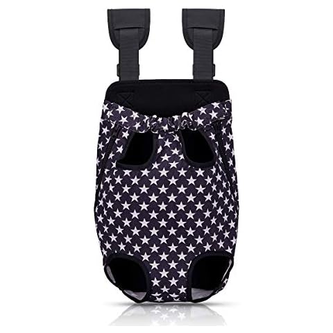 Bwiv Mochila Portaperros Algodón Estrellas Negras Talla XL Cover