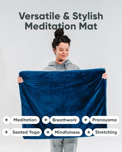 Image of Mindful & Modern Zabuton Meditation Mat - Cotton Filled Yoga and Meditation Pad - Zabuton Meditation Cushion for Kneeling and Sitting Support - Large Rectangular Sitting Floor Pillow for Bench or Zafu