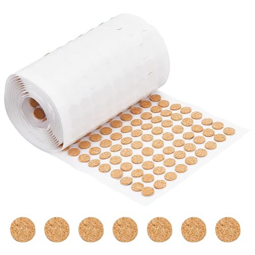 Cercles adhésifs en liège BENECREAT 1,3x1,5cm lot de protections plates