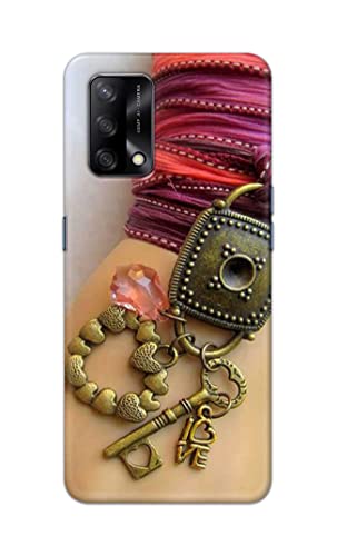 Image of Girl Hand with Keychain Hard Back Case Cover for Oppo F19 / Oppo A74 4G Back Cover -(J5) VNS2228