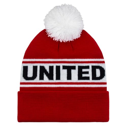 Image of fan originals United Text Bobble Hat Red White