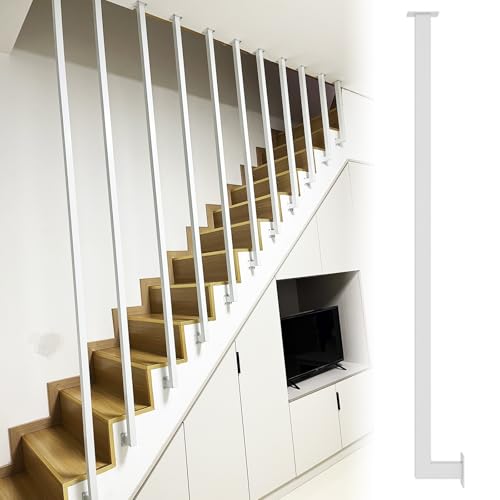 Balaustres Husillos Balaustres de Escalera Balaustres De Hierro Para Escalera Con Varilla Cuadrada, Balaustres Metálicos Para Escaleras Interiores, Barandilla Para Escalones Madera/ Hormigón, Poste Pa