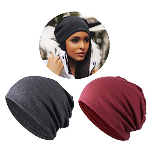 #N/A 2 Peças De Algodão Feminino Masculino Gorro Desleixado Boné De Crânio Boné Casual Verão Boné -