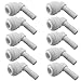 PureSec 2018 SE14TU14STEM Mini white plastic quick fitting 90 degree elbow Stem plug in push connector for tubing OD 1/4" used for RO system refrigerator ice maker coffee machine(Pack of 10)
