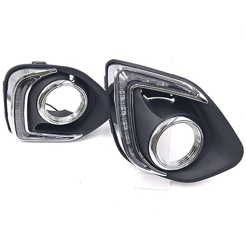 BAKUGO 2 Peças Led Luz De Circulação Diurna Farol De Nevoeiro DRL Luz De Sinalização De Volta Para M
