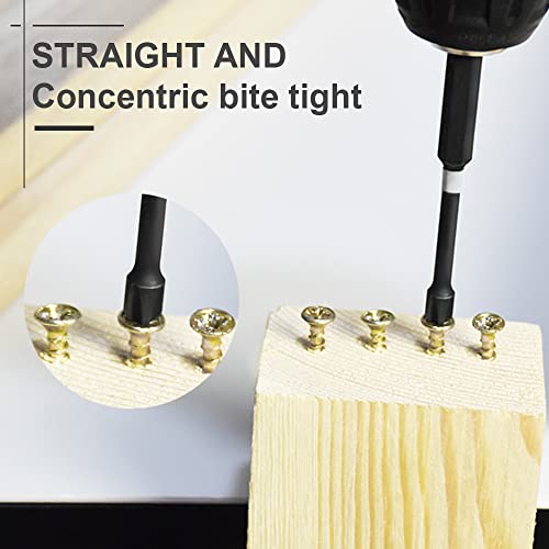 Magnetic Screwdriver Bit Set, S2 Steel Cross Slot Screwdriver Bit Set 1/4 Inch Hex Shank, Anti Slip Screw Extractor And Magnetic Screwdriver Bit Set Impact Driver Accessories For Power Tool #TOP3