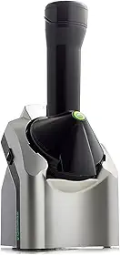 Máquina de Sorvete Caseiro Vegano, Processador de Sobremesas Fit, Base Prata e Preto, 220V