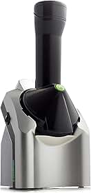 Máquina de Sorvete Caseiro Vegano, Processador de Sobremesas Fit, Base Prata e Preto, 220V