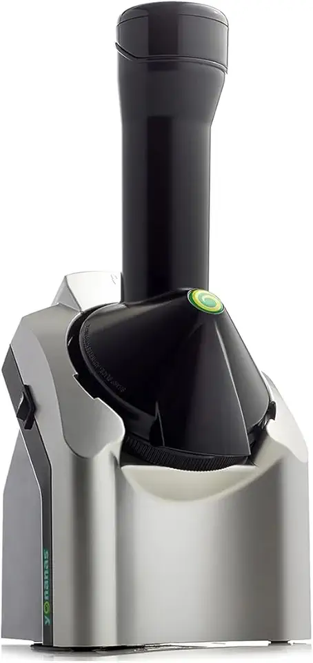 Máquina de Sorvete Caseiro Vegano, Processador de Sobremesas Fit, Base Prata e Preto, 220V