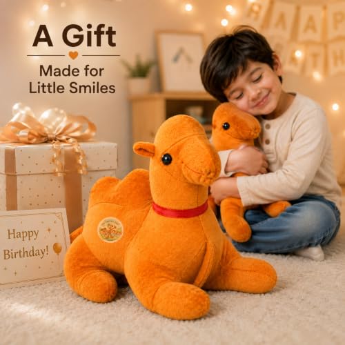 Image of Sitting Camel Soft Toy 35cm for Kids | Plush Camel Toy