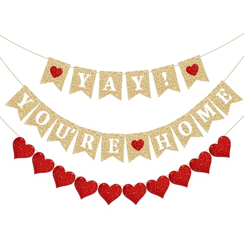 Peryiter Gold Pre Strung Welcome Home Banner Yay You're Home Banner by Peryiter - Used condition - US$7.97