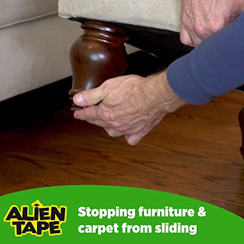 Alientape Nano Double Sided Tape, Multipurpose Removable Adhesive Transparent Grip Mounting Tape Washable Strong Sticky Heavy Duty for Carpet Photo Frame Poster Décor As Seen On TV Set of 18
