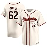 Custom Mens/Women/Youth San Francisco Cream Logan Webb Baseball Stitched T-Shirt for Sports Fan
