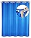 Produktbild WENKO 22187100 Duschvorhang Comfort Flex waschbar, Polyester, Blau, 200 x 180 cm